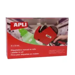 Apli Maquina Etiquetadora de Precios 1 Linea 8 Caracteres - Facil Uso - Cambio Rapido de Digitos - Instalacion Sencilla de Rollo