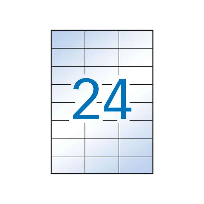 Apli Pack de 240 Etiquetas 70x37mm - 10 Hojas por 24 Etiquetas - Adhesivo Permanente - Cantos Rectos - Transparentes | Ahorro Im