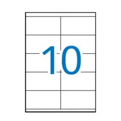 Apli Pack de 100 Etiquetas Blancas 105 x 57mm - Cantos Rectos - Adhesivo Permanente | Ahorro Imprimiendo