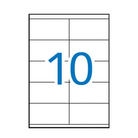 Apli Pack de 100 Etiquetas Blancas 105 x 57mm - Cantos Rectos - Adhesivo Permanente | Ahorro Imprimiendo