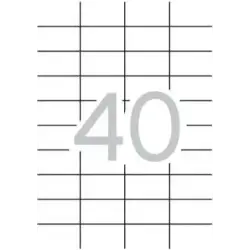 Apli Pack de 4.000 Etiquetas Rectangulares 52.5x29.7mm - 100 Hojas por 40 Etiquetas - Adhesivo Permanente - Cantos Rectos - Colo