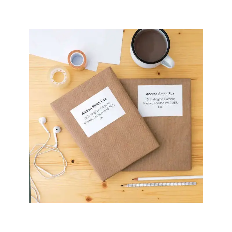 Apli Pack de 200 Etiquetas Rectangulares 210x148mm - Adhesivo Permanente - Cantos Rectos - Color Blanco | Ahorro Imprimiendo