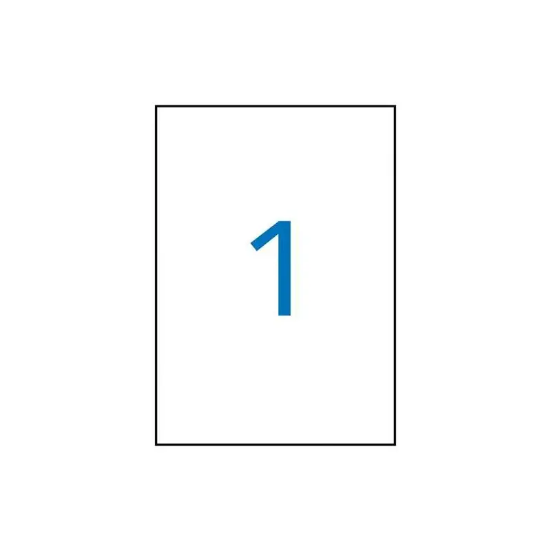 Apli Pack de 20 Etiquetas de Poliester Blancas 210 x 297 mm - Adhesivo Permanente - Cantos Rectos - Resistentes a la Intemperie