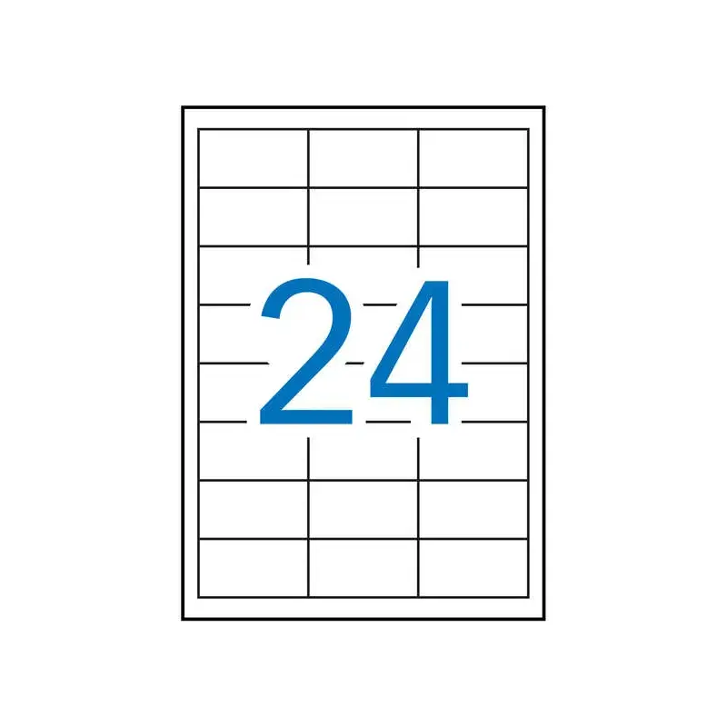 Apli Pack de 480 Etiquetas de Poliester Resistentes a la Intemperie 64.6x33.8mm - 20 Hojas por 24 Etiquetas - Adhesivo Permanent