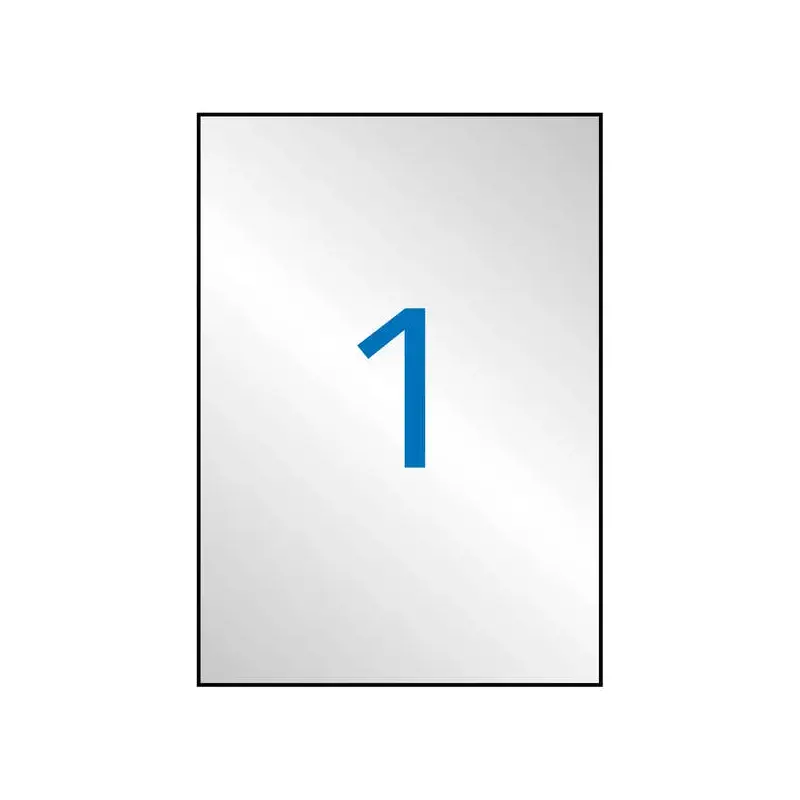 Apli Pack de 20 Etiquetas 210x 297mm - Adhesivo Permanente - Cantos Rectos - Color Plata | Ahorro Imprimiendo