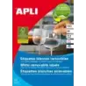 Apli Pack de 4.400 Etiquetas Rectangulares 48,5 x 25,4mm - 100 Hojas por 44 Etiquetas - Adhesivo Removible - Cantos Rectos - Col