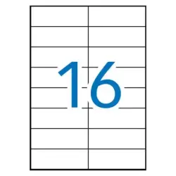 Apli Etiquetas Blancas Permanentes para Laser 105.0 x 37.0mm 250 Hojas | Ahorro Imprimiendo