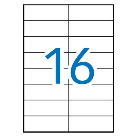 Apli Etiquetas Blancas Permanentes para Laser 105.0 x 37.0mm 250 Hojas | Ahorro Imprimiendo