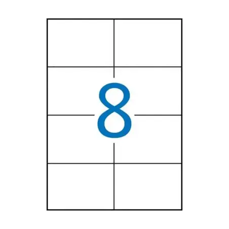 Apli Pack de 4.000 Etiquetas Rectangulares 105x74mm - 500 Hojas por 8 Etiquetas - Adhesivo Permanente - Cantos Rectos - Color Bl