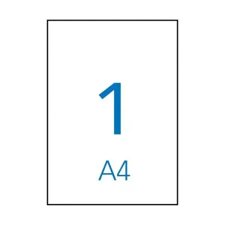 Apli Pack de 500 Etiquetas 210x297mm - 500 Hojas por 1 Etiqueta - Adhesivo Permanente - Cantos Rectos - Color Blanco | Ahorro Im