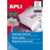 Apli Pack de 12.000 Etiquetas Rectangulares 64.6x33.8mm - 500 Hojas por 24 Etiquetas - Adhesivo Permanente - Cantos Rectos - Col