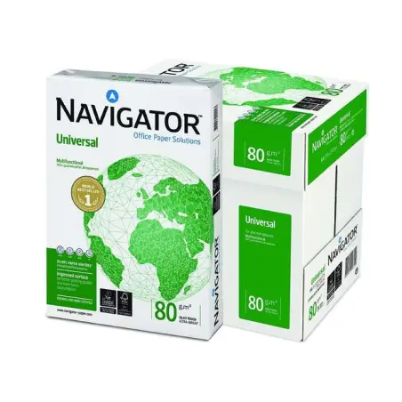 Papel Navigator Universal Multifunción A4 80gr Caja de 5 Paquetes 2500 Hojas