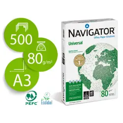 Papel Navigator Universal Multifunción A3 80gr Caja de 5 Paquetes 2500 Hojas