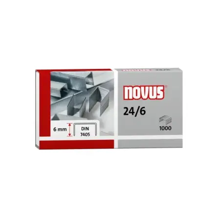 Novus 24/6 Din Caja de 1000 Grapas 24/6 Galvanizadas | Ahorro Imprimiendo