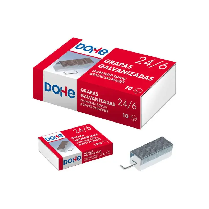 Dohe Caja de 1000 Grapas 24/6 Galvanizadas | Ahorro Imprimiendo