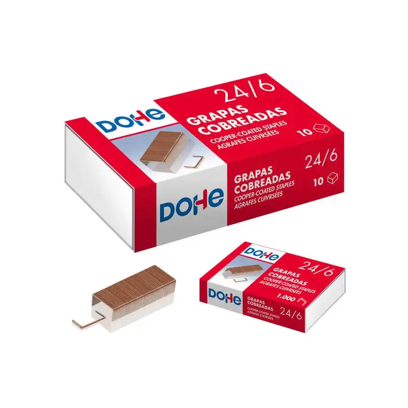 Dohe Caja de 1000 Grapas 24/6 Cobreadas | Ahorro Imprimiendo
