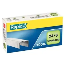 Rapid Caja de 1000 Grapas 24/6 Confort - Grapa hasta 20 Hojas - Alambre Flexible | Ahorro Imprimiendo