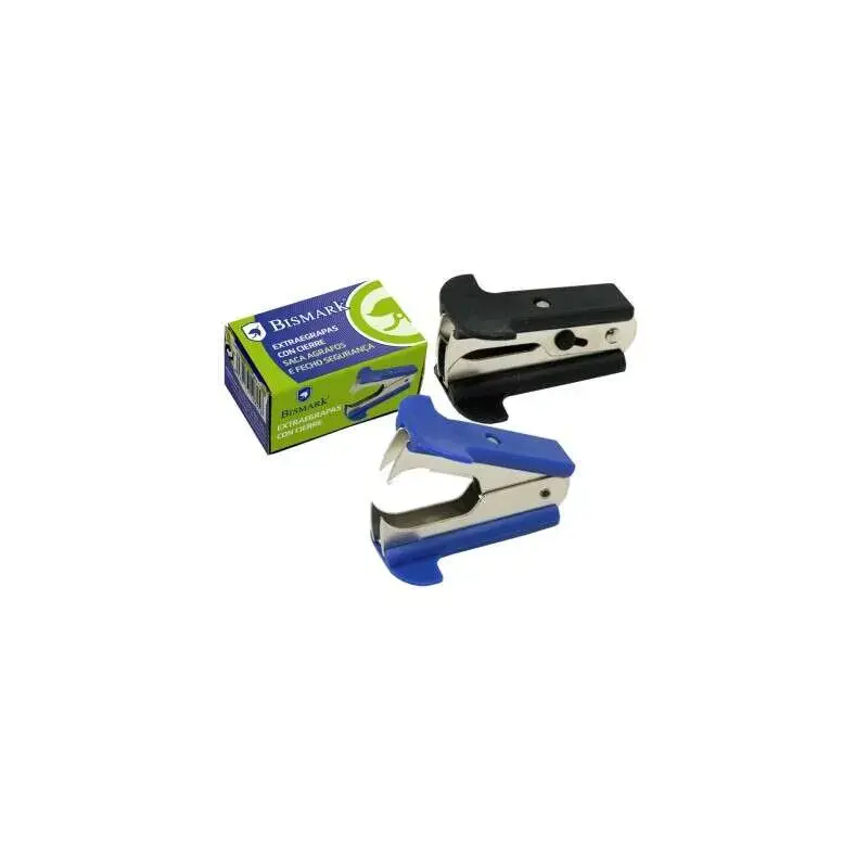 Bismark Quitagrapas Tipo Pinza - Cuerpo Metalico con Empuñadura de Plastico - Cierre de Seguridad | Ahorro Imprimiendo