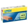Rapid Confort Caja de 1000 Grapas 24/6 - Hasta 20 Hojas - Alambre Flexible Cobreado - Patilla de 6mm | Ahorro Imprimiendo