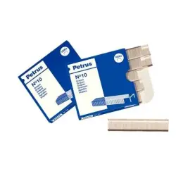 Petrus Caja de 1000 Grapas Nº10 Galvanizadas - Hasta 10 Hojas - Patilla de 4mm | Ahorro Imprimiendo