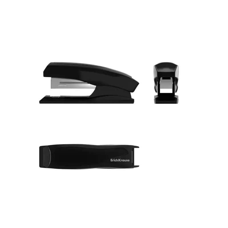 Erichkrause Elegance Grapadora de Sobremesa para Grapas Nº10 - Grapa hasta 20 Hojas - Quitagrapas Incorporado - Grapado Cerrado