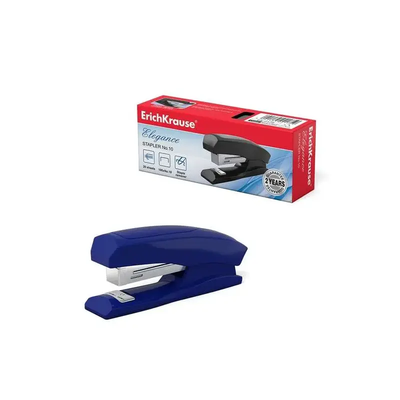 Erichkrause Elegance Classic Grapadora de Sobremesa - Grapa hasta 20 Hojas - Usa Grapas Nº10 - Resistente a los Golpes - Mecanis