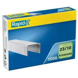Rapid Caja de 1000 Grapas 23/10 - De 40 a 70 Hojas - Alambre Galvanizado - Patilla de 10mm | Ahorro Imprimiendo