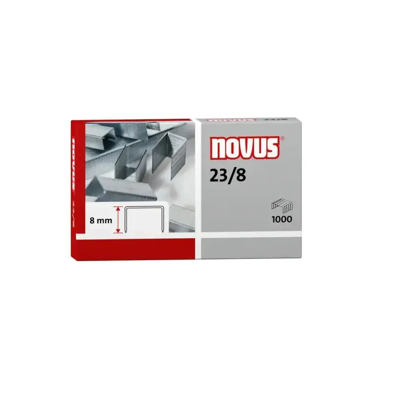 Novus 23/8 Super Caja de 1000 Grapas 23/8 Galvanizadas para Grapadoras de Gruesos | Ahorro Imprimiendo