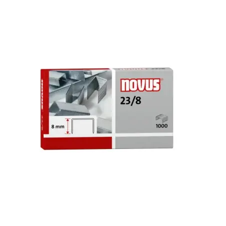 Novus 23/8 Super Caja de 1000 Grapas 23/8 Galvanizadas para Grapadoras de Gruesos | Ahorro Imprimiendo