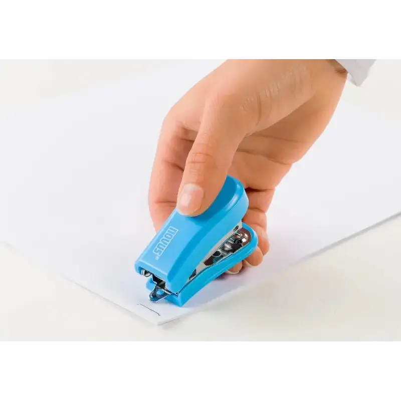 Novus Mini Grapadora Compacta - Hasta 12 Hojas - Grapado Cerrado y Abierto - Incluye 320 Grapas - Color Azul | Ahorro Imprimiend