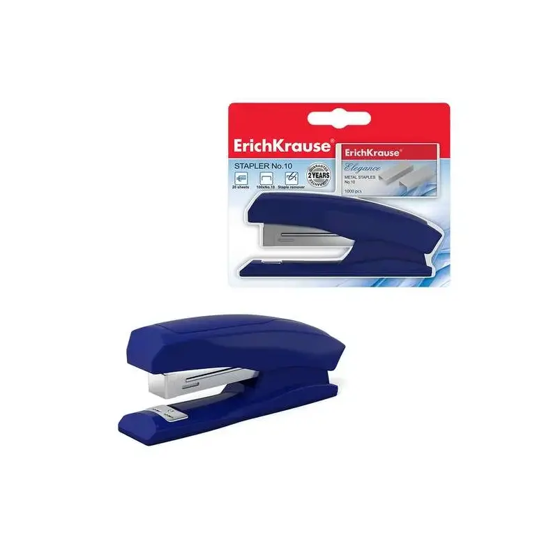 Erichkrause Elegance Classic Grapadora de Sobremesa - Grapa hasta 20 Hojas - Incluye Grapas Nº10 - Resistente a los Golpes - Mec