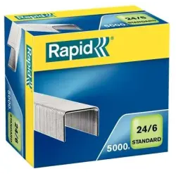 Rapid Confort Caja de 5000 Grapas 24/6 - Hasta 20 Hojas - Alambre Flexible - Patilla de 6mm | Ahorro Imprimiendo