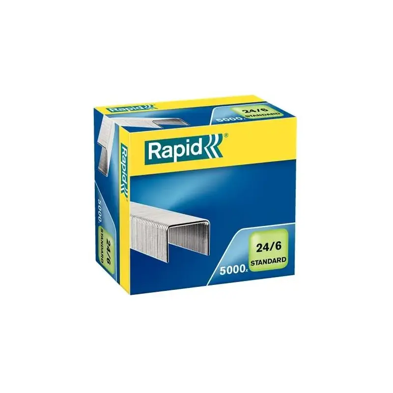 Rapid Confort Caja de 5000 Grapas 24/6 - Hasta 20 Hojas - Alambre Flexible - Patilla de 6mm | Ahorro Imprimiendo
