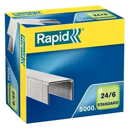 Rapid Confort Caja de 5000 Grapas 24/6 - Hasta 20 Hojas - Alambre Flexible - Patilla de 6mm | Ahorro Imprimiendo