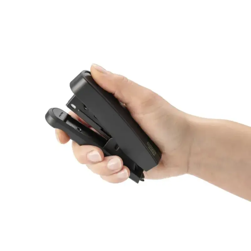 Novus Harmony B10 re+new Grapadora de Sobremesa - Fabricada con 95% de Plastico Reciclado - Hasta 15 Hojas - Grapado Cerrado y C