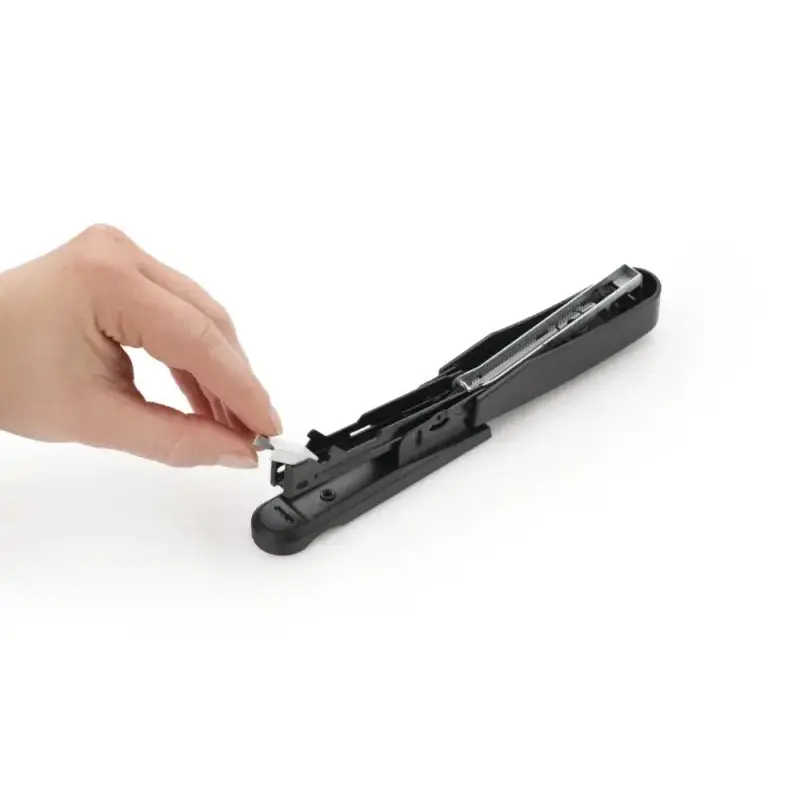 Novus Harmony B10 re+new Grapadora de Sobremesa - Fabricada con 95% de Plastico Reciclado - Hasta 15 Hojas - Grapado Cerrado y C