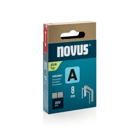 Novus A Tipo 53 Caja de 800 Grapas 53/8 Galvanizadas - Patilla de 6mm | Ahorro Imprimiendo
