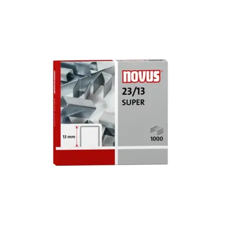 Novus 23/13 Super Caja de 1000 Grapas 23/13 Galvanizadas para Grapadoras de Gruesos | Ahorro Imprimiendo
