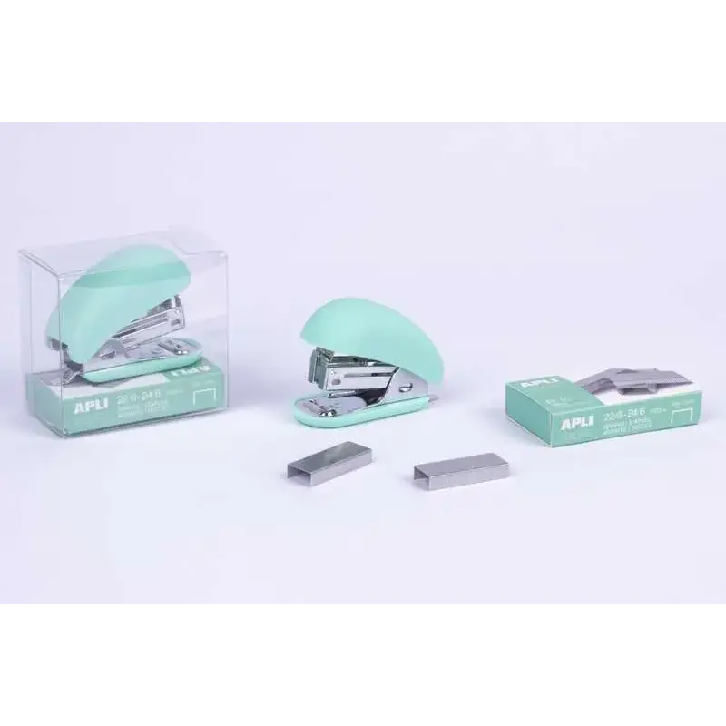 Apli Nordik Collection Grapadora Pequeña - Grapas Nº22/6-24/6 - Cada Grapadora Incluye 1.000 Grapas - Colores Surtidos | Ahorro