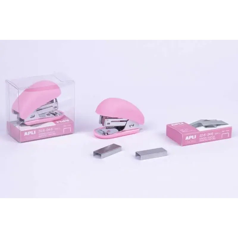 Apli Nordik Collection Grapadora Pequeña - Grapas Nº22/6-24/6 - Cada Grapadora Incluye 1.000 Grapas - Colores Surtidos | Ahorro