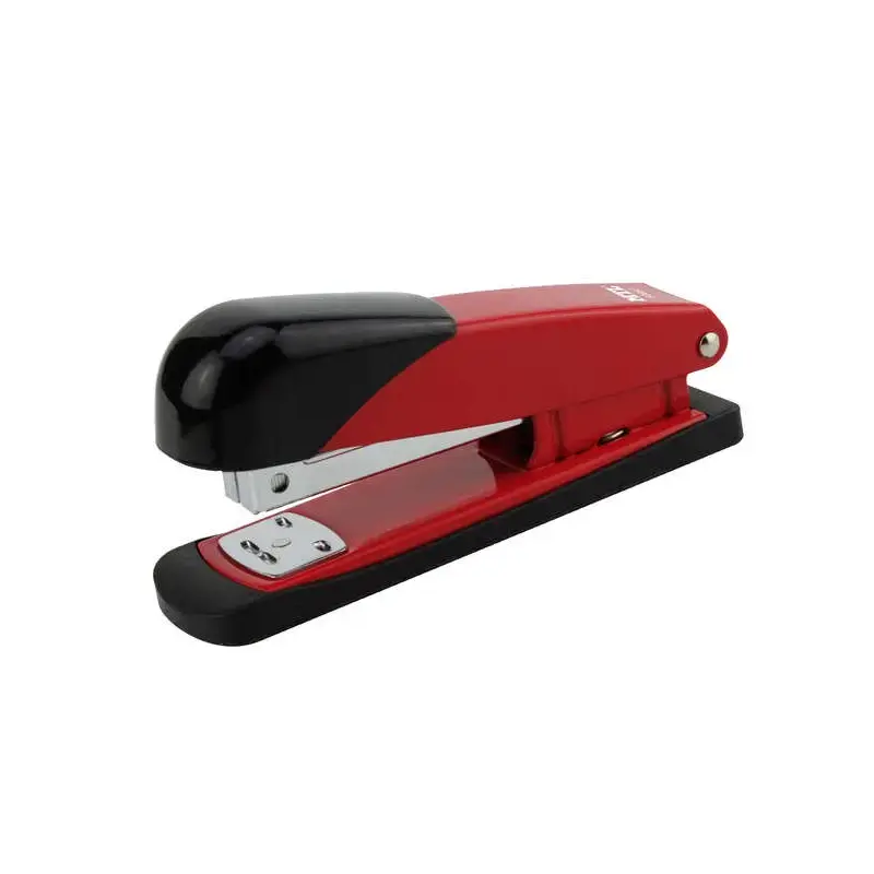 Dohe Grapadora de Sobremesa Metalica - Hasta 20 Hojas - Capacidad 100 Grapas - Color Negro/Rojo | Ahorro Imprimiendo