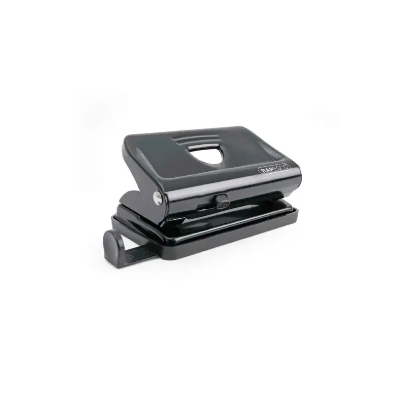 Rapesco 810 Taladro Perforador Metalico - Hasta 12 Hojas - Marcas de Formato - Facil Vaciado - Color Negro | Ahorro Imprimiendo