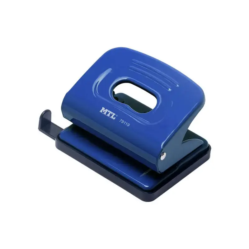 Dohe Taladro Perforador Metalico - Hasta 16 Hojas - Guia y Deposito - Color Azul | Ahorro Imprimiendo