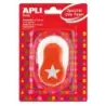 Apli Perforadora Estrella - Figura de 25.4mm - Perfora Papel, Carton, Cartulina y Goma Eva de Hasta 2mm - Deposito de Facil Aper