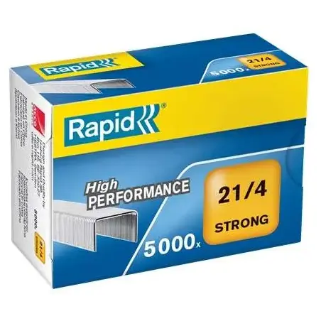 Rapid Caja de 5000 Grapas 21/4 - Alambre Reforzado Galvanizado - Patilla de 4mm | Ahorro Imprimiendo