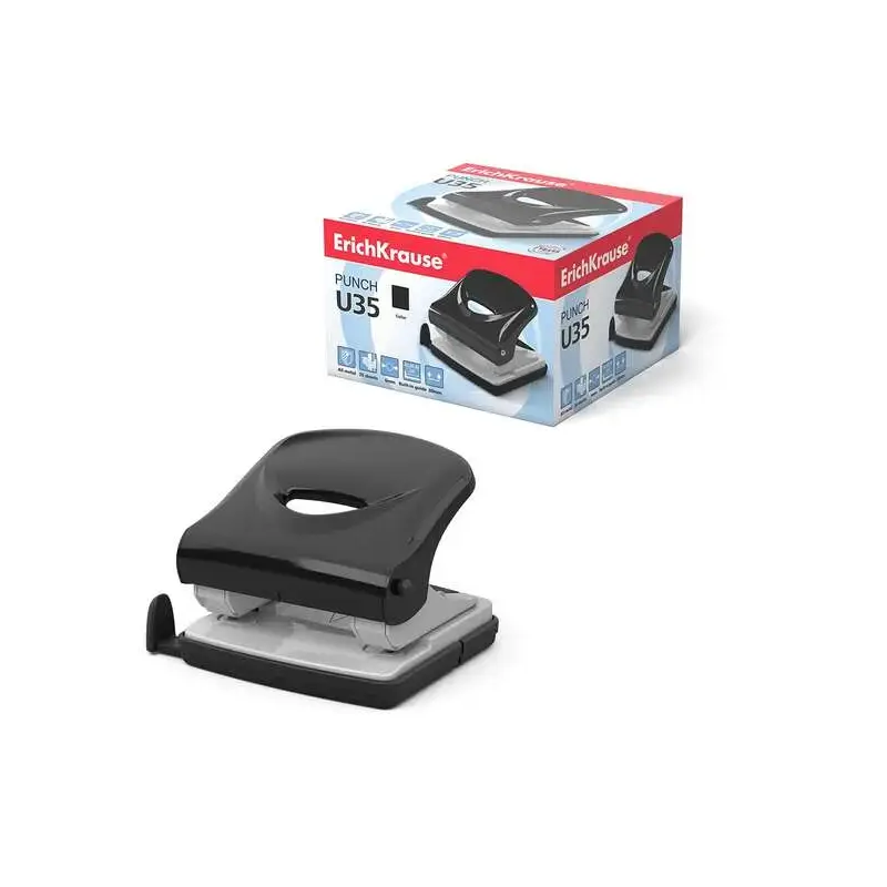Erichkrause U35 Perforadora - Perfora Hasta 35 Hojas - Cuerpo y Mecanismo de Acero - Garantia de 2 Años - Color Variado | Ahorro