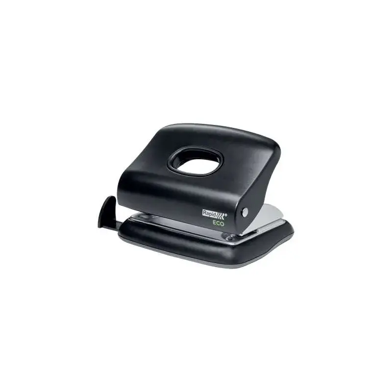 Rapid Eco Taladro Perforador - Perfora hasta 20 Hojas - Facil Vaciado - Punzones 5.5mm - Fabricado con un 74% de Plastico Recicl