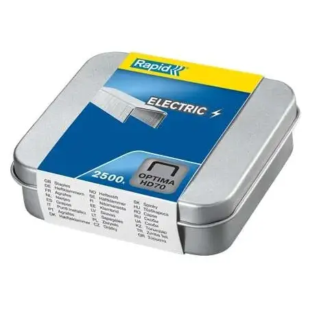 Rapid Optima HD70 Caja de 2500 Grapas HD70 - Hasta 70 Hojas - Acero de Alta Calidad | Ahorro Imprimiendo