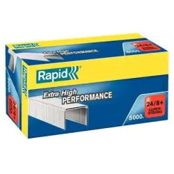 Rapid Super Strong Caja de 5000 Grapas 24/8+ - Hasta 50 Hojas - Alambre Galvanizado Superreforzado - Patilla de 8,5mm | Ahorro I