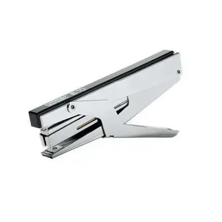 Rapid E10 Grapadora de Tenaza - Hasta 15 Hojas - Para Grapas Nº10 - Grapado Cerrado - Color Cromado/Negro | Ahorro Imprimiendo